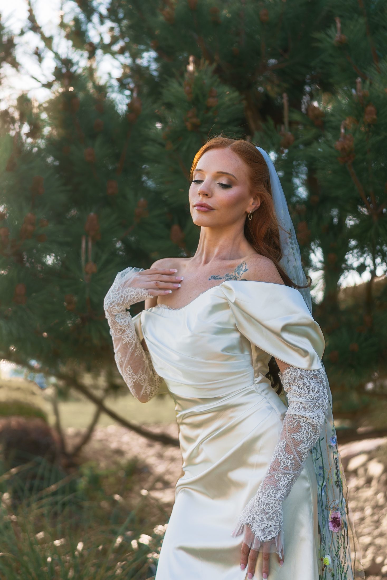 Bride portrait with bouquet