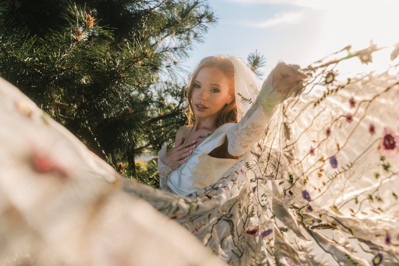 Bride portrait in warm light